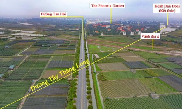Hà Nội 'rót' gần 1.300 tỷ làm đường rộng 10 làn xe kết nối 5 quận, huyện tại trục bất động sản “nóng” bậc nhất 2024