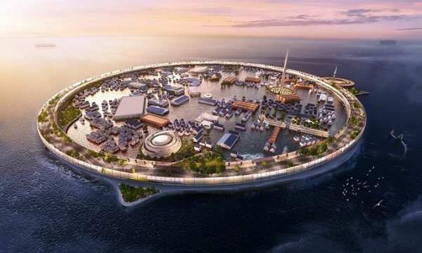 Thành phố nổi giữa biển với chu vi khoảng 4km, có sức chứa lên đến 40.000 người, được thiết kế để thích ứng với biến đổi khí hậu