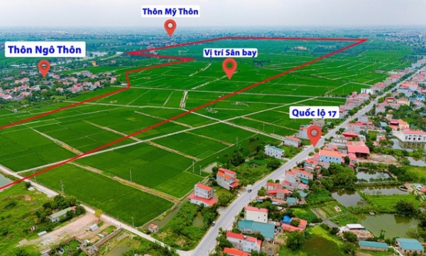Cận cảnh vị trí đặt sân bay đầu tiên của tỉnh Bắc Ninh, cách Hồ Gươm chỉ 40km