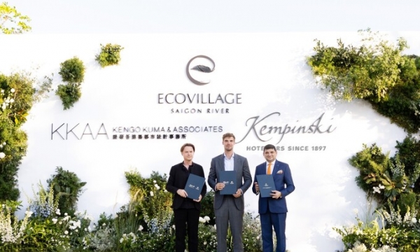 Cú bắt tay lịch sử của các thương hiệu huyền thoại: Kempinski Hotels và Kengo Kuma tại Ecovillage Saigon River
