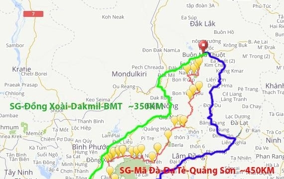 Phượt 450 km TP.HCM - Buôn Ma Thuột không theo quốc lộ
