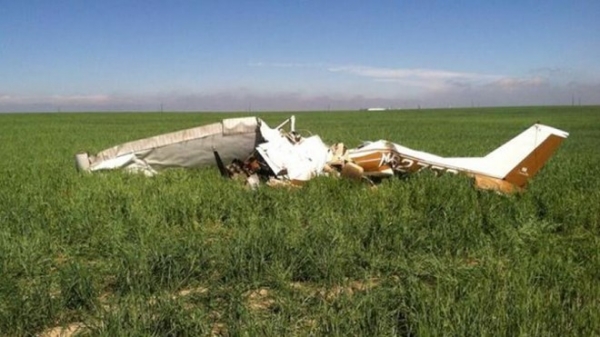 Phi công đâm máy bay xuống đồng cỏ để tự sát