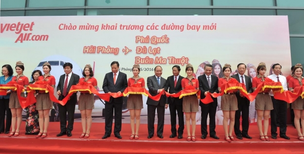 Khánh thành nhà ga Cát Bi - Vietjet khai trương 3 đường bay mới