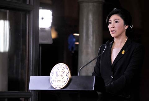 Bà Yingluck rời khỏi Bangkok