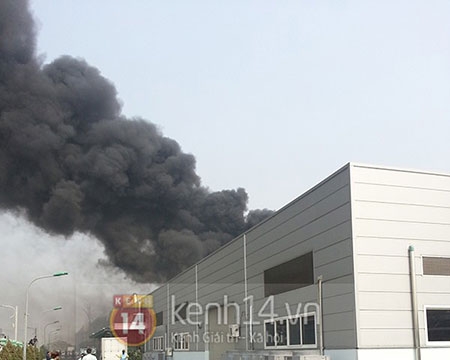 Cháy lớn tại Khu công nghiệp Yên Phong – Bắc Ninh