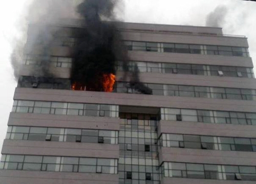 Cháy tại Đại học Ngoại thương Hà Nội