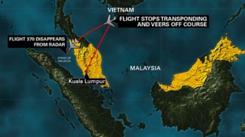 Malaysia bác tin MH370 quay ngược về eo Malacca