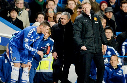 Mourinho bình thản dù Torres chấn thương                                                   Becks và con trai lạc lõng ngồi gần tỷ phú Abramovich