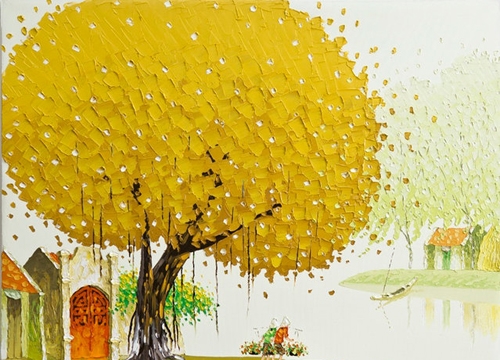 Phong cảnh rực rỡ trong tranh Phan Thu Trang