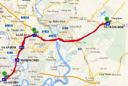 Sẽ có tuyến đường sắt Trảng Bom – Sài Gòn