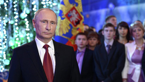 Tổng thống Nga phá lệ đầu năm