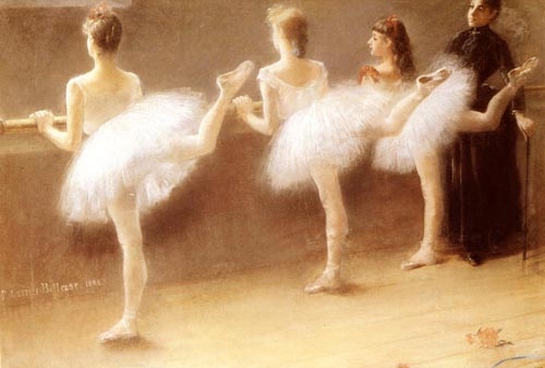 Vũ công ballet duyên dáng trong tranh Belleuse
