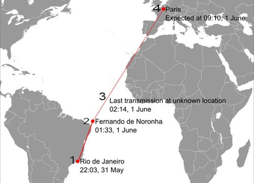 Vụ mất tích giữa Đại Tây dương của máy bay Pháp