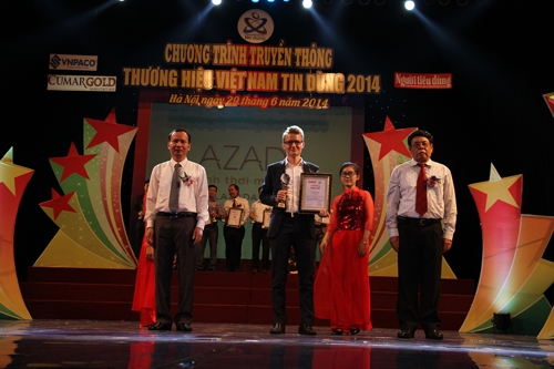 Lazada.vn khuyến mãi nhân dịp nhận giải thưởng “Thương hiệu Việt Nam tin dùng”
