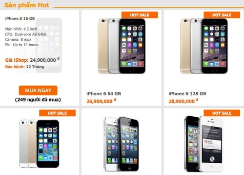 Giá Iphone 6 về Việt Nam giảm theo giờ
