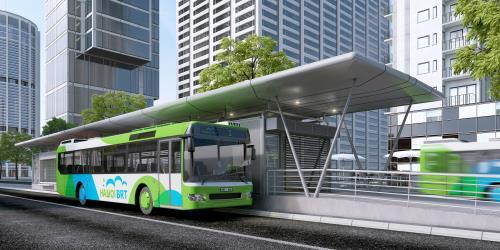 Hà Nội: Tiến hành làm quen tuyến buýt nhanh BRT
