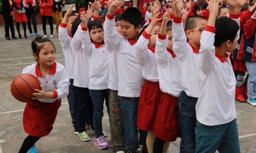 Trường Tiểu học Hạ Đình tưng bừng tổ chức Hội khỏe Phù Đổng năm học 2014 - 2015
