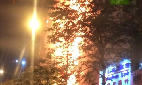 Clip vụ cháy thẩm mỹ viện Bally trên phố Kim Mã