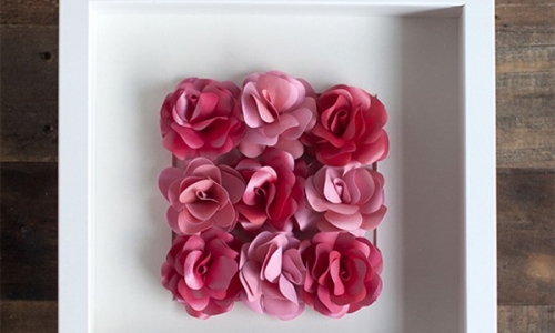 Cách làm tranh hoa hồng giấy tỏ tình cho ngày Valentine 