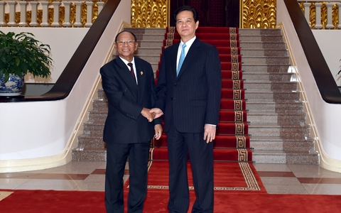 Thủ tướng Nguyễn Tấn Dũng tiếp Chủ tịch Quốc hội Campuchia