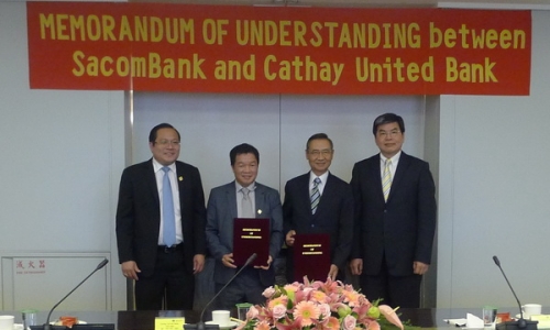 Sacombank - ngân hàng đầu tiên tại Việt Nam nhận khoản vay của Cathay United Bank