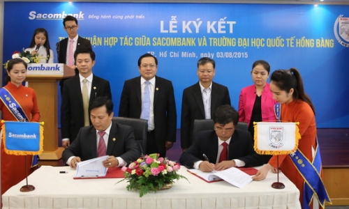 Sacombank hợp tác toàn diện với Trường Đại học Quốc tế Hồng Bàng