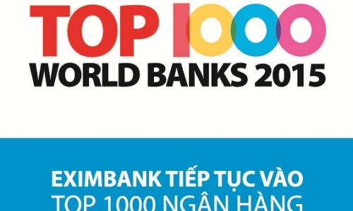 Eximbank giữ vững vị trí Top 1.000 ngân hàng lớn nhất thế giới năm 2015