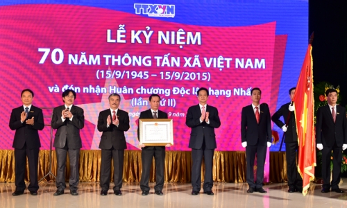 Thủ tướng dự Lễ kỷ niệm 70 năm Ngày thành lập Thông tấn xã Việt Nam