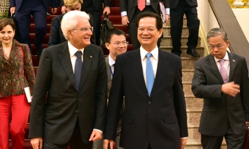 Thủ tướng Nguyễn Tấn Dũng hội kiến Tổng thống Italy