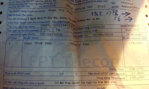 FPT Telecom bị 'tố' thu tiền cước một đằng, cung cấp dịch vụ một nẻo