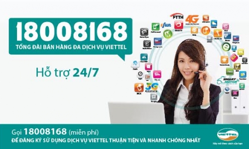 Viettel ra mắt tổng đài bán hàng đa dịch vụ 18008168