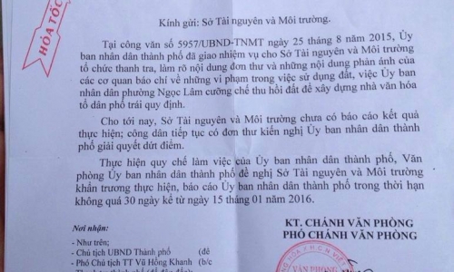 Ngọc Lâm (Long Biên):  TP Hà Nội chỉ đạo thanh tra, làm rõ