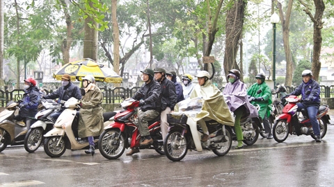Thời tiết ngày 14/1: Hà Nội mưa rét