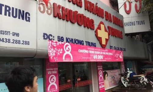 Phòng khám 59 Khương Trung thuộc Sở Y tế: Đây là sai sót từ đối tác quảng cáo