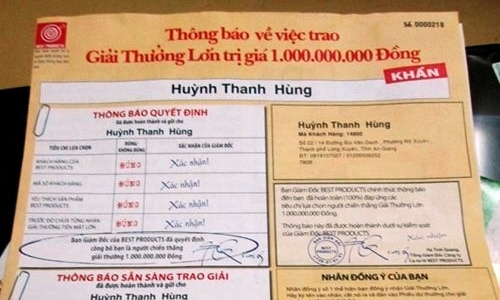 Best Products lừa tiền người tiêu dùng Việt bằng trò trúng thưởng?