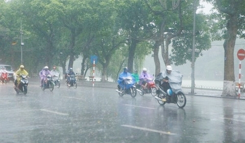 Tin áp thấp nhiệt đới và cảnh báo mưa dông khu vực Hà Nội