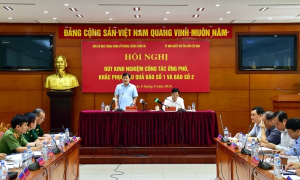 Phó Thủ tướng Trịnh Đình Dũng chỉ đạo rút kinh nghiệm ứng phó, khắc phục hậu quả mưa bão