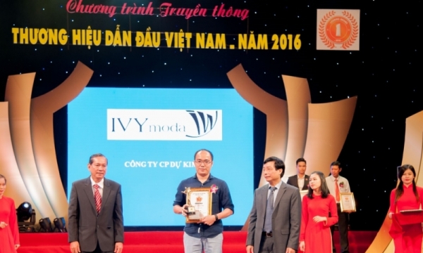 Thương hiệu thời trang Ivy moda vinh dự nhận Cup vàng Thương hiệu Dẫn Đầu Việt Nam 2016