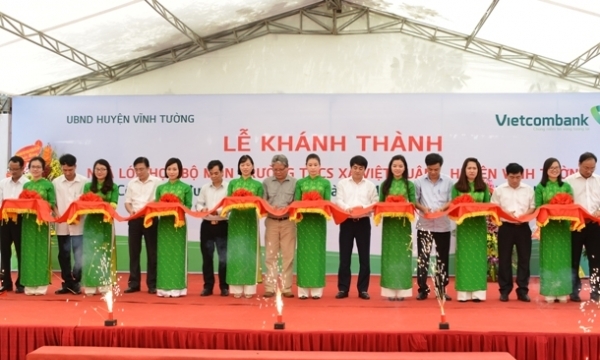 Khánh thành Nhà lớp học bộ môn Trường THCS Việt Xuân do Vietcombank tài trợ 3 tỷ đồng