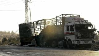 Báo chí với vụ Nga - Mỹ mâu thuẫn vì đoàn xe LHQ bị tấn công ở Syria