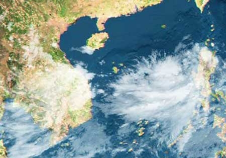 Áp thấp xuất hiện trên biển Đông
