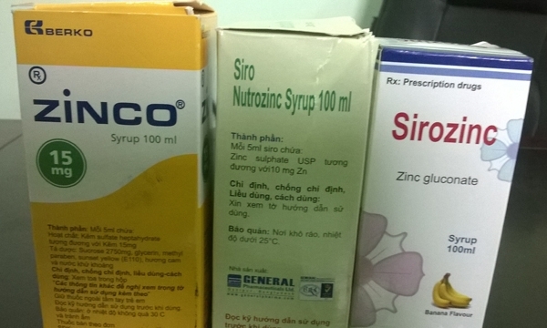 Đình chỉ lưu hành và thu hồi lô thuốc siro uống Sirozinc