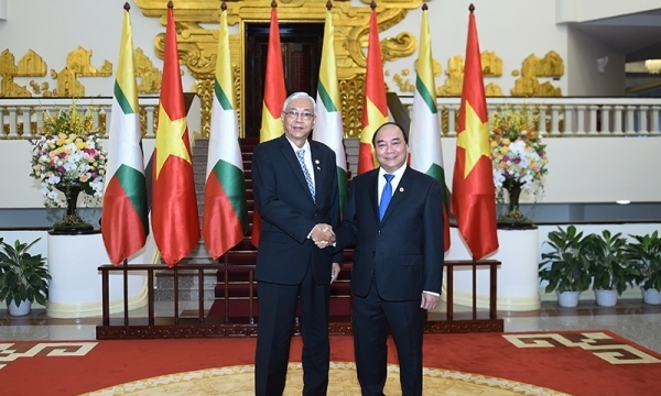Thủ tướng Nguyễn Xuân Phúc hội kiến Tổng thống Myanmar