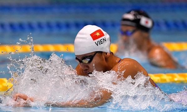 Ánh Viên suýt lập hattrick huy chương tại giải bơi Vô địch châu Á