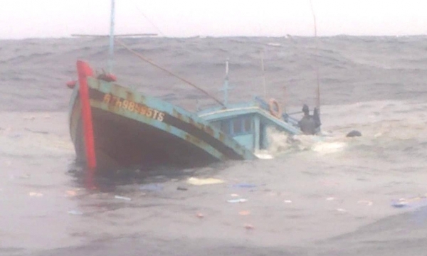 Bình Thuận: Chìm tàu cá, 4 người được cứu sống, 1 người tử vong