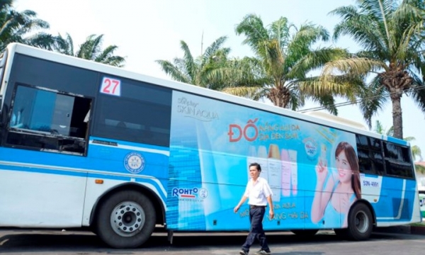 Ưu tiên quảng cáo hàng Việt trên xe buýt tại TP.HCM