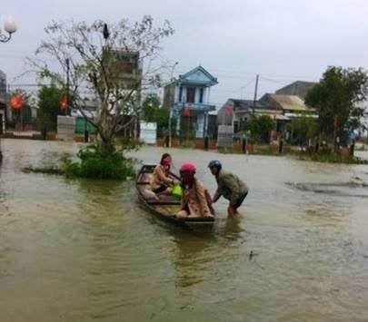 Thừa Thiên – Huế: Nước lũ gây ngập ở một số huyện hạ du
