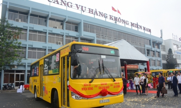 Ra vào sân bay Tân Sơn Nhất thuận lợi hơn với tuyến xe buýt 159