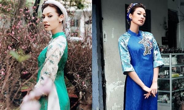 Giám khảo The Face mùa 2 - Lilly Nguyễn diện áo dài đằm thắm