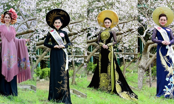  Thí sinh Hoa hậu doanh nhân người Việt châu Á 2017 diện áo dài trên đất Nhật